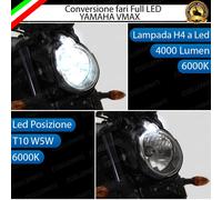 KIT A LED YAMAHA VMAX 2008-2017 ANABBAGLIANTE ABBAGLIANTE H4 POSIZIONE T10 6000K