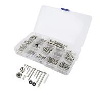Kit a Vite di Chitarra Elettrica Yctze - Viti Metalliche Assortite, Molle e Snap Cinturini per Riparazioni di Chitarra - Fissaggio Completo Impostato con Scatola Archiviazione (SILVER)