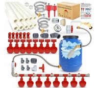 Kit Abbeveratoio Galline PVC Impianto Beverino Polli Tubi Rigidi per Serbatoio