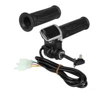 Kit acceleratore compatibile con scooter da 36 V 48 V, incluso display LCD per lo stato della batteria e blocco dei tasti per la prevenzione dei furti (36 V, nero)