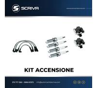 KIT ACCENSIONE BOBINE CANDELE CAVI FIAT PUNTO PANDA 500 1.1 1.2 LANCIA Y BENZINA