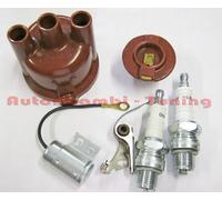 KIT ACCENSIONE FIAT 500 F L N D Puntine Condensatore Calotta Spazzola Candele