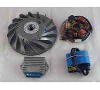 KIT ACCENSIONE STATORE BOBINA VOLANO VESPA PX E 125 150 200 CON AVVIAMENTO ELETR