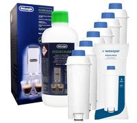 Kit accessoires pour DeLonghi: original Détartrant 500ml et 6x Filtres Wessper