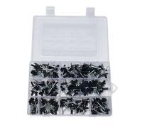Kit accessori 200 pezzi rivetti neri standard grande flangia lega alluminio 8-18