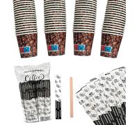 Kit accessori caffÃ¨ bicchierini in carta 75ml + palettine monouso 1000 pz