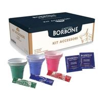 KIT Accessori Caffè Borbone 150 Bicchieri + 150 Palette + 150 Bustine Zucchero
