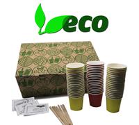 Kit accessori caffè ECOLOGICO 600 pezzi ECO KIT ideale per cialde capsule caffè