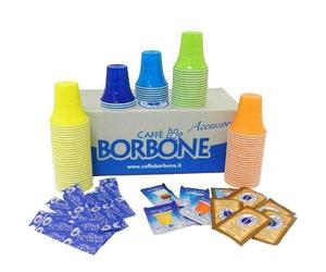 Kit Accessori Completo 100 Pezzi Serigrafato Caffe' Borbone