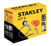 STANLEY kit 6 Accessori per Compressore Pistola Soffiaggio, Gonfiaggio art. 9045