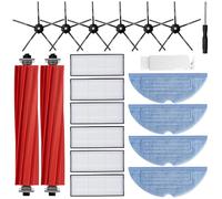Kit Accessori di Ricambio per Roborock S7 S7+ S7 Plus S7 MaxV S7 MaxV Plus S7 MaxV Ultra S7 Pro S7 Pro Ultra, Sostituzione 2 Spazzola Principale, 6 Filtri, 6 Spazzole Laterali, 4 Panno in microfibra