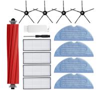 Kit Accessori di Ricambio per Roborock S7 S7+ S7 Plus S7 MaxV S7 MaxV Plus S7 MaxV Ultra S7 Pro S7 Pro Ultra, Sostituzione 1 Spazzola Principale, 4 Filtri, 4 Spazzole Laterali, 4 Panno in microfibra