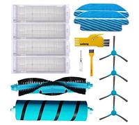 Kit accessori di ricambio per robot aspirapolvere Cecotec Conga 3490 3790 3590 3390 3290 3690 12 confezioni con 2 spazzole principali e 4 filtri e 4 spazzole laterali e 2 mop