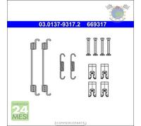 Kit accessori ganasce freno ATE Posteriore per FORD FIESTA RENAULT TWINGO SEAT