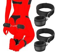 Kit Accessori nero con coppia manette e cavigliere, frusta, corda, collare, in ecopelle, sacco in raso incluso Nero Starter Kit per massaggi