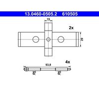 Kit accessori, Pastiglia freno Assale anteriore per LAND ROVER RANGE ROVER RANGE