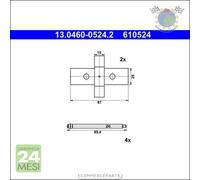 Kit accessori pastiglie freno ATE Posteriore per TESLA MODEL VOLVO V70 S60