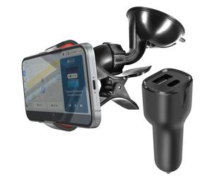 Kit accessori per auto con caricatore per auto USB-C e supporto a ventosa