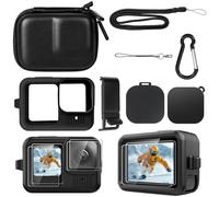 Kit Accessori per GoPro Hero 13, Custodia Protettiva in Silicone & Mini Borsa da Trasporto Nera & Pellicola Protettiva per il Display & Copriobiettivo & Copertura Laterale Della Batteria Sostituibile