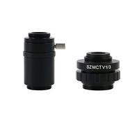 Kit accessori per microscopio 0. 5x 0,35x 1x c- Monte lente SZM 1/2 1/3 CTV Adattatore for microscopio stereo trinoculare Vetrini per microscopio (Color : SZM 1-3 and 1X)