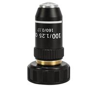 Kit accessori per microscopio 195 Obiettivo acromatico nero 4x 10x 20x 40x 60x 100x RMS 20. Parti oggettive da 2 mm Vetrini per microscopio (Warna : 100X)