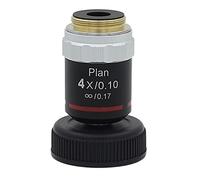 Kit accessori per microscopio 4x 10x 20x 40x 100x Lente obiettivo a infinito acromatico con RMS Montaggio Vetrini per microscopio (Warna : 4X)