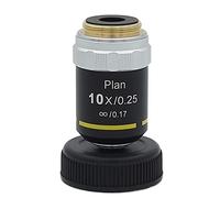 Kit accessori per microscopio 4x 10x 20x 40x 100x Lente obiettivo a infinito acromatico con RMS Montaggio Vetrini per microscopio (Warna : 10X)