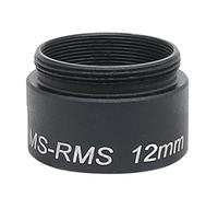 Kit accessori per microscopio Adattatore di lunghezza parfocale obiettivo microscopio interno RMS Filmo Extender 12mm 15mm 18mm 28mm Accessori Vetrini per microscopio (Color : Total Length 12 mm)