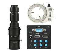 Kit Accessori per microscopio Camera microscopio Video da 1/2 "1080p 10 0X 130x 180x 200x 300x 500x C Lens Mount Zoom Vetrini per microscopio (Color : 500x Lens with Light)