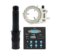 Kit accessori per microscopio Camera microscopio video da 1/2 "1080p 10 0x 130x 180x 200x 300x 500x C LENS MOUNT ZOOM Vetrini per microscopio (Color : 300x lens with Light)