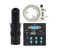 Kit accessori per microscopio Camera microscopio video da 1/2 "1080p 10 0x 130x 180x 200x 300x 500x C LENS MOUNT ZOOM Vetrini per microscopio (Color : 180x lens with Light)