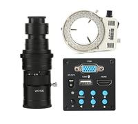 Kit accessori per microscopio Camera microscopio video da 1/2 "1080p 10 0x 130x 180x 200x 300x 500x C LENS MOUNT ZOOM Vetrini per microscopio (Color : 200x lens with Light)