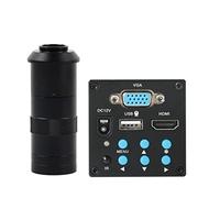 Kit accessori per microscopio Camera microscopio video da 1/2 "1080p 10 0x 130x 180x 200x 300x 500x C LENS MOUNT ZOOM Vetrini per microscopio (Color : With 100x lens)