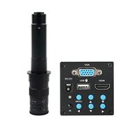 Kit accessori per microscopio Camera microscopio video da 1/2 "1080p 10 0x 130x 180x 200x 300x 500x C LENS MOUNT ZOOM Vetrini per microscopio (Color : With 300x lens)