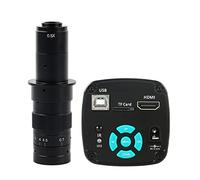 Kit accessori per microscopio UHD 4K 1080P 48MP Video Lab HDMI USB Fotocamera for microscopio 10 0x 130x 180x 200x 300x 500x Zoom C Monte PORTATO Luce Vetrini per microscopio