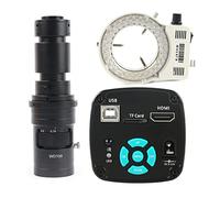 Kit accessori per microscopio UHD 4K 1080P 48MP Video Lab HDMI USB Fotocamera for microscopio 10 0x 130x 180x 200x 300x 500x Zoom C Monte PORTATO Luce Vetrini per microscopio