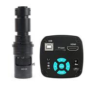 Kit accessori per microscopio UHD 4K 1080P 48MP Video Lab HDMI USB Fotocamera for microscopio 10 0x 130x 180x 200x 300x 500x Zoom C Monte PORTATO Luce Vetrini per microscopio