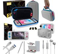 Orzly Kit Accessori per Nintendo Switch Lite - Include: Custodia e Pellicola Protettiva Switch Lite, Grip Case Cover, Cavo USB, Cuffie, e Altri Accessori Switch Lite (Z&Z Edition)