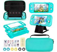 Kit accessori per Nintendo Switch Lite - YOOWA Accessori Bundle con Custodia Protettiva Custodia, Confezione da 2 Pellicole Protettive In Vetro Temperato Supporto Regolabile per Gioco 6 Pollici Manopole