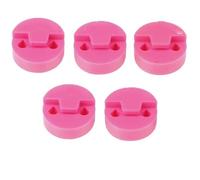 Kit accessori per violino Accessori Per Parti Di Violino Professionali Da 5 Pezzi 20 X 20 Mm Sordina Per Violino In Gomma Rotonda Acustica Nera (Color : Pink)