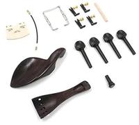 Kit accessori per violino Accessori Per Violino 4/4, Mentoniera, Morsetto Per Mentoniera, Cordiera, 4 Piroli, 4 Accordatori Fini, Tailgut, Puntale, Ponte In Acero