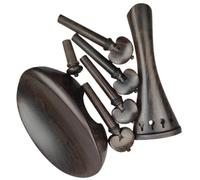 Kit accessori per violino Accessori Per Violino A Grandezza Naturale In Legno Di Ebano Naturale 4/4 Parti Pioli Mentoniera Puntale (Color : Violin parts)