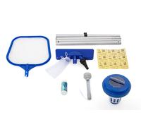 Kit accessori piscina fuori terra pulizia Bestway retino spazzola dosatore 5 pz