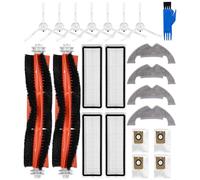Kit Accessori Ricambi per Dreame D10 Plus, Z10 Pro, L10 Plus Aspirapolvere, 2 Spazzola Principale, 7 Spazzole Laterali, 4 Filtro Hepa, 4 Panni Mop, 4 Sacchetti Antipolvere
