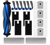 Kit Accessori Ricambi per ECOVACS Deebot T80 Omni / X9 PRO OMNI Robot Aspirapolvere, 1 Spazzola Principale, 6 Spazzole Laterali, 4 Filtro Hepa, 2 Mop Roller, 4 Sacchetti