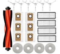 Kit Accessori Ricambi per Xiaomi Robot Vacuum X20+/X10 Plus,per Dreame L10s Ultra/L10 Ultra Robot Aspirapolvere, 1 Spazzola Principale, 6 Spazzole Laterali, 4 Filtro Hepa, 4 Panni Mop, 6 Sacchetti