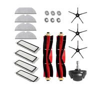 INF Accessori di ricambio per Roborock S6/S60/S65/S5 Max/T6, 2 spazzole principali, 4 filtri HEPA, 4 salviette, 3 spazzole laterali, 1 ruota universale, 6 accessori per la spazzola principale