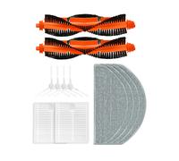 INF Accessori di ricambio per aspirapolvere robot Xiaomi E10/B112/E12, accessori lavabili, 2 spazzole per la testina, 4 spazzole laterali, 2 filtri HEPA, 4 salviette