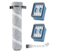 Kit Accessori Rullo Spazzola + Filtri Compatibile con Bissell CrossWave OmniForce Edge 4000, 4006, 4007, 4008, 4017, 4076, 4087, 3912, 3999 - 1 Rullo, 2 Filtri Cotone, 1 Spazzola Pulizia