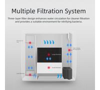 Kit acquario acquario vasca pesci da scrivania con luce LED e filtro per piccoli